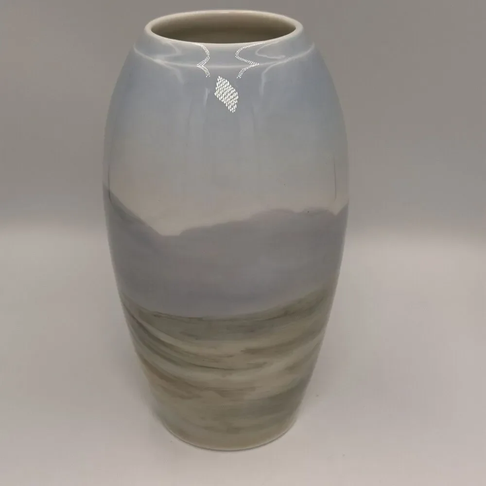 Antique Bing & Grondahl B&G Denmark 8692-251 Art Nouveau Tree Landscape Vase 7